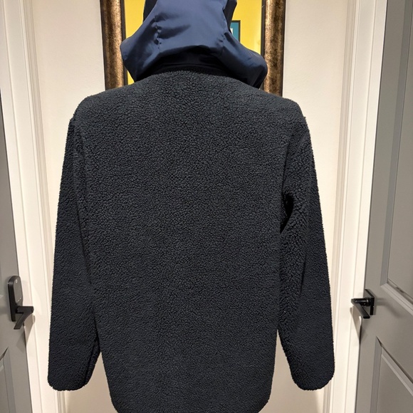 Theory Mens Reversible Coat Blue Grey Size Large - Picture 4 of 7